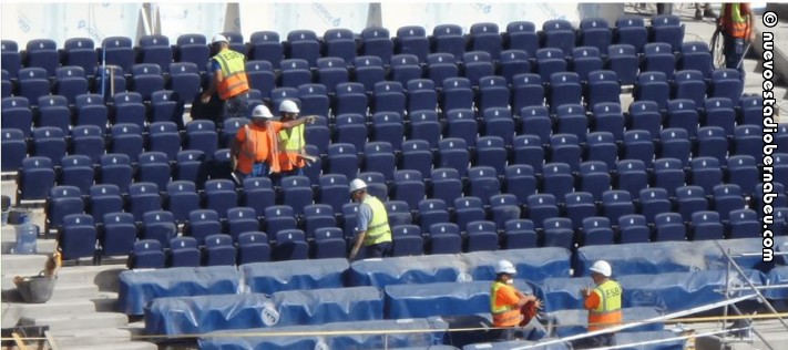 Přehledně o novém Bernabéu: O nové barvě sedaček, postup prací do konce roku a ukrytém trávníku