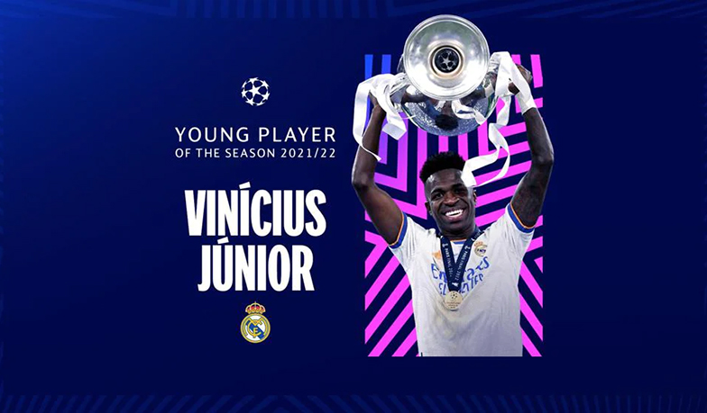 Vinícius, mladý hráč sezóny UEFA Ligy mistrů 2021/22