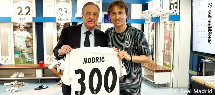 Luka Modrić odehrál za Real Madrid již 300 zápasů!