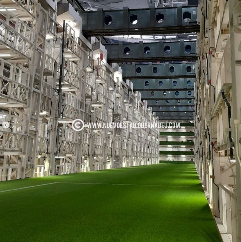 Jeskyně s trávníkem na Bernabéu (zdroj: .nuevoestadiobernabeu.com)