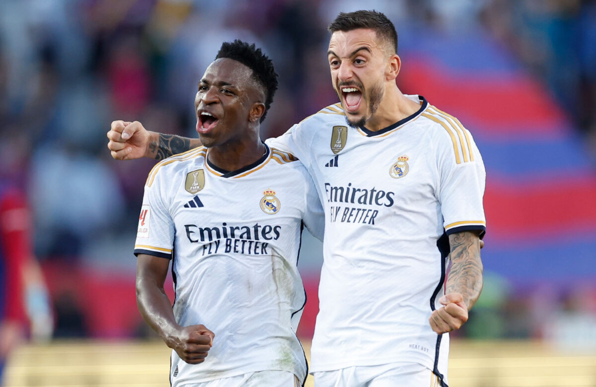Vinícius Júnior a Joselu (zdroj: realmadrid.com)
