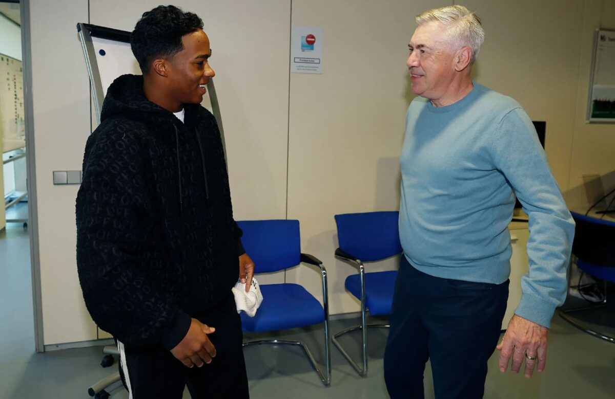 Endrick a Carlo Ancelotti (zdroj: realmadrid.com)